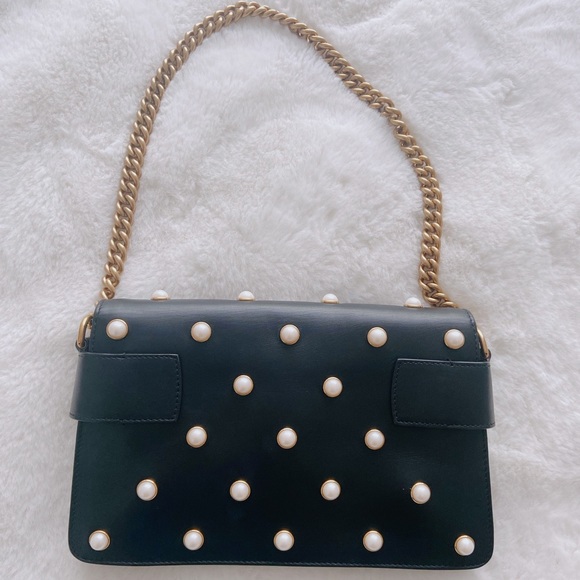 Authentic Gucci Mini Queen Margaret Broadway Crossbody Bag in black calf leather - Picture 2 of 6